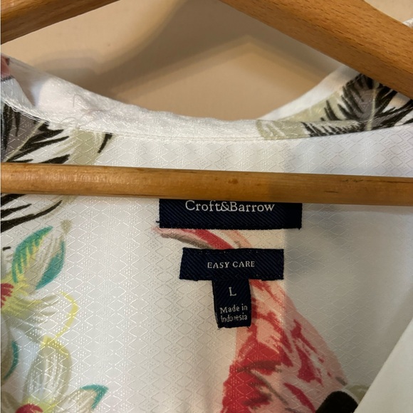 Croft & Barrow hawaiian flamingo shirt - Picture 8 of 12